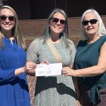 From left: Dr. Christen Duhé, president and executive director of GCCF; Jessica Rasmussen, lead animal care attendant at For Pet’s Sake Rescue in Long Beach; and Lisa Birmingham, director of Grants and Scholarships at GCCF.